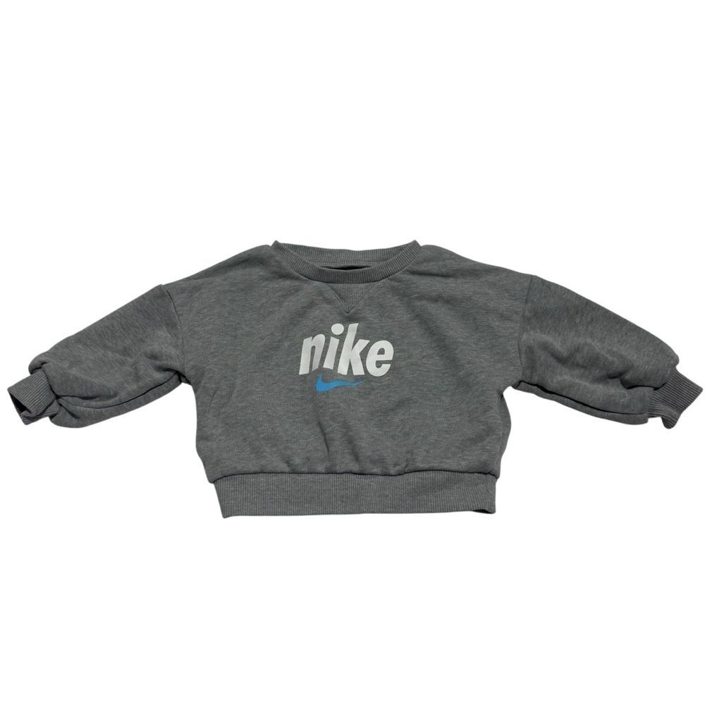 Nike Grey Cropped Crewneck Sweatshirt